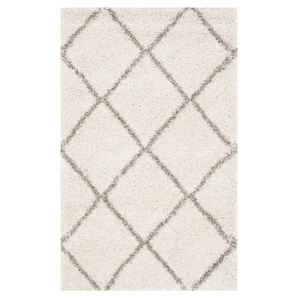 3'x5' Corbin Hudson Shag Rug Ivory/Gray - Safavieh