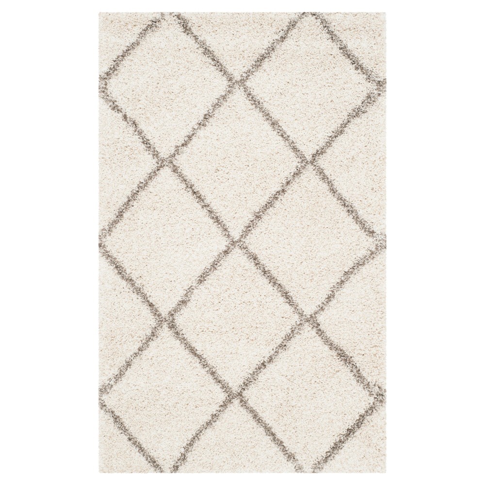 3'x5' Corbin Hudson Shag Rug Ivory/Gray - Safavieh