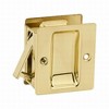 Kwikset Notch Hall 1.375 Inch Sliding Door Pocket Lock, Polished Brass (4 Pack) - 2 of 2