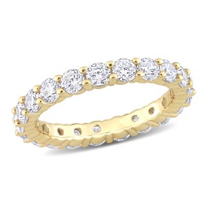 EVERLY JEWELRY | Cubic Zirconia Multiple-color option Silver Eternity Ring. - 1 of 4
