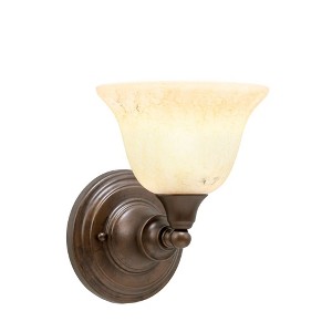 Toltec Lighting Any 1 - Light Sconce in  Bronze with 7" Italian Marble Shade - 1 of 1