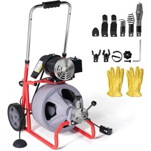 AMERLIFE Electric Drain Cleaner Machine with Auto-Feed & 10 Cutters, Sewer Snake Auger - 1 of 4