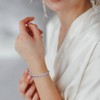 EVERLY JEWELRY | Sterling Silver 11-1/3 CT TGW Created Blue & White Sapphire Bracelet, 7-inch - 3 of 4