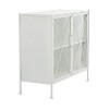 Modern Farmhouse Metal Cabinet White - Olivia & May: Chic Storage, No Assembly Required - 2 of 4
