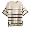 Zeagoo Womens Summer Tops Short Sleeve Knit Tshirt Round Neck Casaul Stripe Top Basic Tunic - 2 of 4