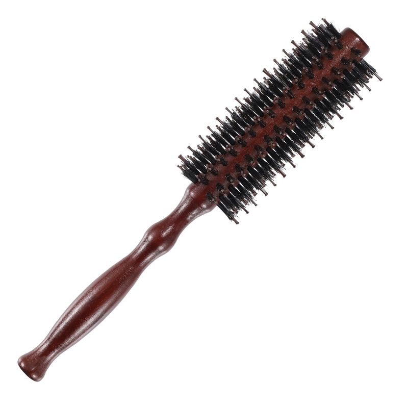 Unique Bargains Nylon Bristle Round Curling Hair Ruled Comb Brown, 1 of 7