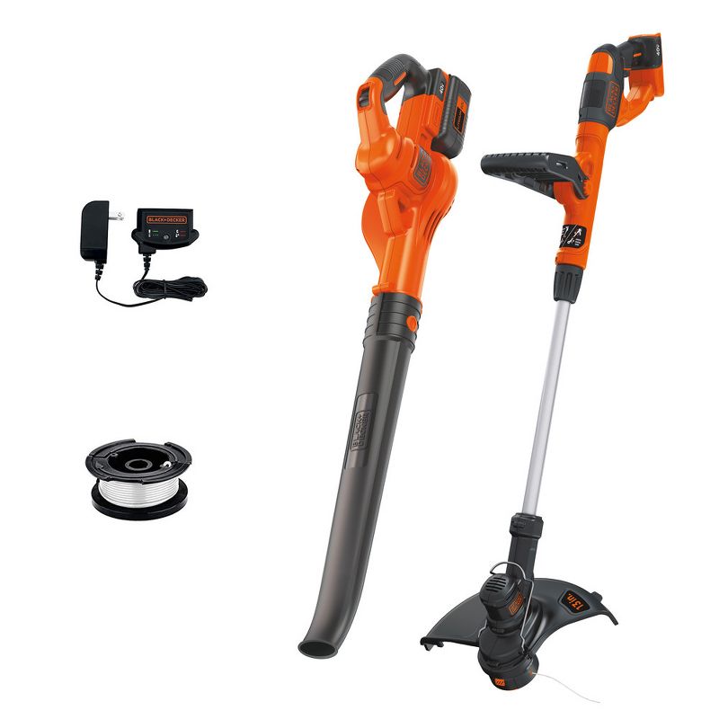 Black & Decker LCC340C 40V MAX Automatic Feed Spool Lithium-Ion 13 in. Cordless String Trimmer and Sweeper Combo Kit (2 Ah), 1 of 17