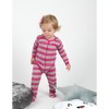 Leveret Matching Family Pajamas – Berry & Chime Stripes – 100% Cotton – Customizable for Personalization - 3 of 4
