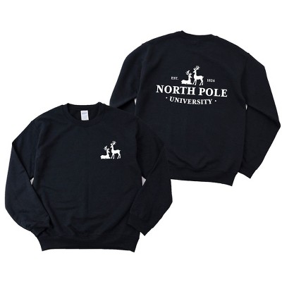 Simply Sage Market Women's Graphic Sweatshirt North Pole University Front and Back