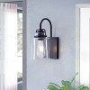 Industrial Wall Light with Clear Glass Shade, Vintage Black Lantern Light Fixture for Indoor Outdoor Use - 2 of 4