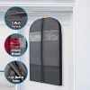 Plixio Gusseted Garment Bags Suit Bag for Travel and Clothing Storage of Dresses, Dress Shirts, Coats - (10 Pack: 54" X 24" x 3.4") - 2 of 4