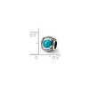 Black Bow Jewelry Sterling Silver and Blue-Green CZ Barrel Bead Charm - 2 of 3