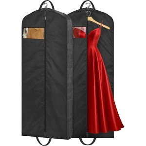 1/2/3 Pack 65" Long Waterproof Garment Bags, Wedding Dress Covers for Gowns, Tuxedos & Coats - 1 of 4