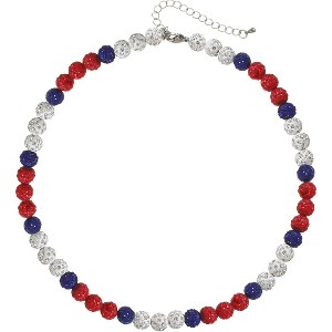 Baseball Necklace - Glitter Bling Clay Beaded Ice Collection Necklace for Men Boys Cool Gifts for Baseball Players Lovers - 1 of 4