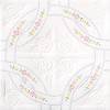 Jack Dempsey Stamped White Quilt Blocks 18"X18" 6/Pkg-Interlocking Wedding Rings - 2 of 2