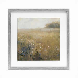 Stupell Industries Neutral Wildflower Field Framed Print Under Glass - 1 of 4