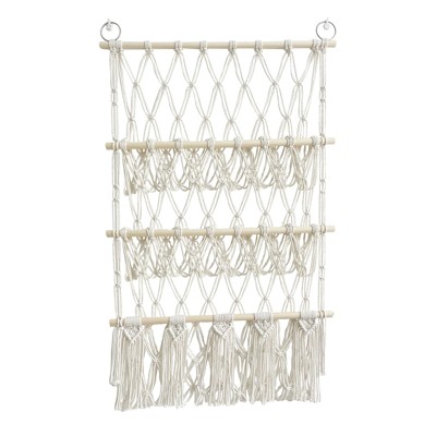 Stuffed Animal Toy Storage Hammock Hand-Woven Cotton Rope Hanging Organizer Hammock Net Decoration for Nursery Play Room Bedroom Kids Room