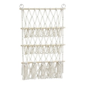Stuffed Animal Toy Storage Hammock Hand-Woven Cotton Rope Hanging Organizer Hammock Net Decoration for Nursery Play Room Bedroom Kids Room - 1 of 4