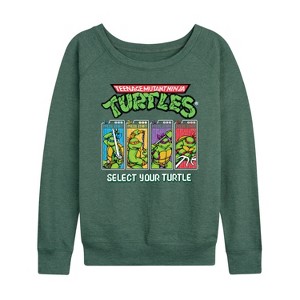 Women's - Teenage Mutant Ninja Turtles - Select Lightweight French Terry Wide Neck Long Sleeve Shirt - 1 of 4