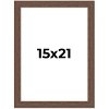 PosterPalooza | 15x21 Wide Barnwood Picture Frame, UV Acrylic, 6 Finishes - Grey, Brown, White, and Black - 2 of 4