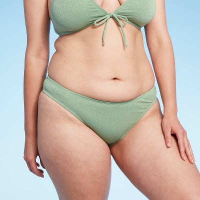 Women's Cheeky Bikini Bottom - Shade & Shore™ Basil Green
