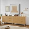 Airsurfer Bedroom Cabinet with Wavy Drawers, Wooden Chest of Drawers for Living Room, Entrance and Hallway, Natural,47.2''W x 15.8''D x 31.7''H. - 4 of 4