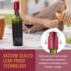 Maplefield Vacuum Wine Stoppers - Leak-Proof Vacuum Pump Wine Preserver - Plastic Vacuum Wine Cork - 4 Pack [Red] - 3 of 4