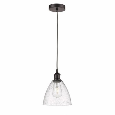 Edison Dome - 1 Light Cord Hung Mini Pendant In Industrial Style-10.25 Inches Tall and 7.5 Inches Wide