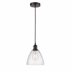 Edison Dome - 1 Light Cord Hung Mini Pendant In Industrial Style-10.25 Inches Tall and 7.5 Inches Wide - 1 of 1