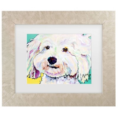 Trademark Fine Art Pat Saunders-White Buttons Matted Framed Art