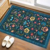 Modern Floral Printed Area Rugs Machine Washable Soft Non Slip Farmhouse Carpet Stain Resistant Low Pile Rug for Kitchen Living Room Laundry Bedroom - 2 of 4