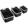Advantus Open Lid Storage Bin Black/White 3/Pack (39220)  - 3 of 4