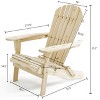 Luxenhome Unfinished Hemlock Wood Outdoor Adirondack Chair : Target