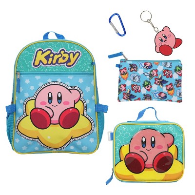 Kirby 5-piece Set: 16” Backpack, Lunchbox, Utility Case, Rubber Keychain,  And Carabiner : Target