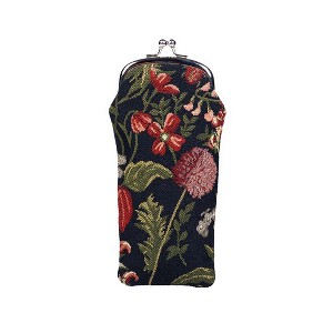 Signare USA Morning Garden Black Floral Glasses Pouch/ Case - 1 of 4