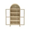 FONTOI Arched Decorative Cabinet, 5-Tier Arched Cabinet with Doors and Adjustable Shelves, 70.28" Cupboard for Home, Brown, 31.1"*70.28"*15.43" - 4 of 4