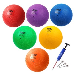 GSE 8.5" Inflatable Playground Ball for Indoor and Outdoor, Bouncy Dodge Ball for Kids/Adults, for Gym, Yoga Exercises, School Sports Activities - 1 of 4
