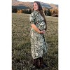 Pinkblush Olive Floral Collared Tiered Maternity Midi Dress - 2 of 4