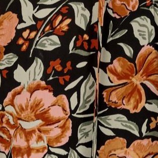 black rust floral