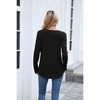 Coolmee Long Sleeve Shirts for Women V Neck Casual Tops Comfortable Shirt Soft Basic Below Hip Tees Women Blouses - 4 of 4
