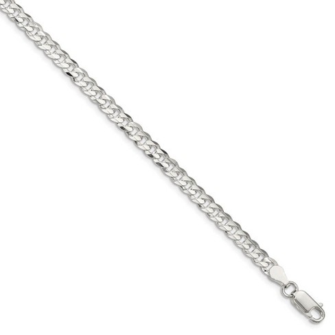 Black Bow Jewelry 4.5mm Sterling Silver Solid Concave Beveled Curb Chain Bracelet - image 1 of 4