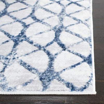 Amelia 8' x 10' Grey and Navy Geometric Area Rug