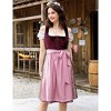 Women's Velvet 3-Piece Dress Set - Vintage Inspired Sleeveless Dress + Off Shoulder Top + Apron - 2 of 4