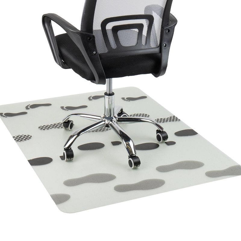 Mind Reader Office Chair Mat with Going Places Footprint Art Clear, 4 of 6