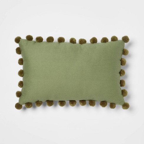 Oblong Pom-Pom Throw Pillow - Pillowfort™ - image 1 of 4