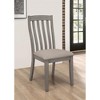 Simple Relax Set of 2 Upholstered Dining Side Chairs with Slatted Back in Coastal Grey - 2 of 4