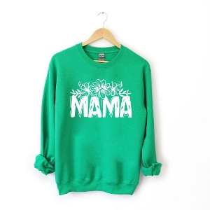 Simply Sage Market Women's Graphic Sweatshirt Mama Topped With Flowers - 1 of 3