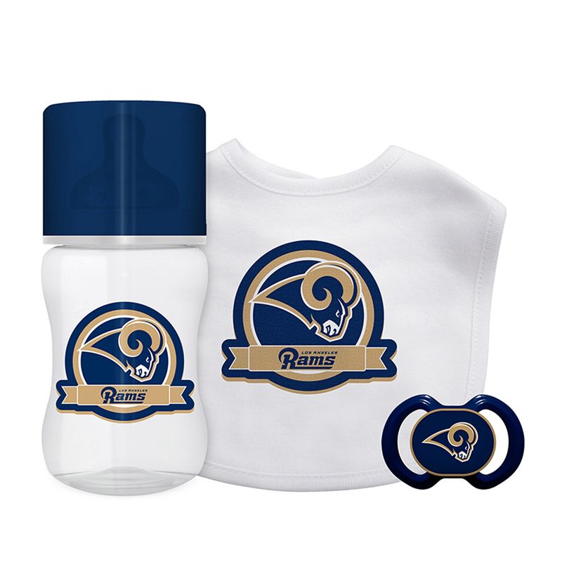 Baby Fanatic Officially Licensed 3 Piece Unisex Gift Set - NFL Los Angeles Rams, 1 of 4