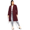 Women's Plus Size Effortless Chic Coat - oxblood | CITY CHIC - 3 of 4