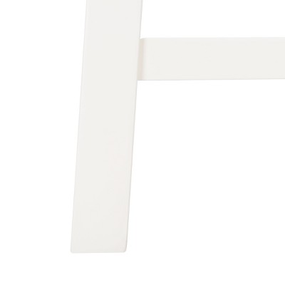 Aero White Wood Counter Stools with Nailhead Trim, Set of 2